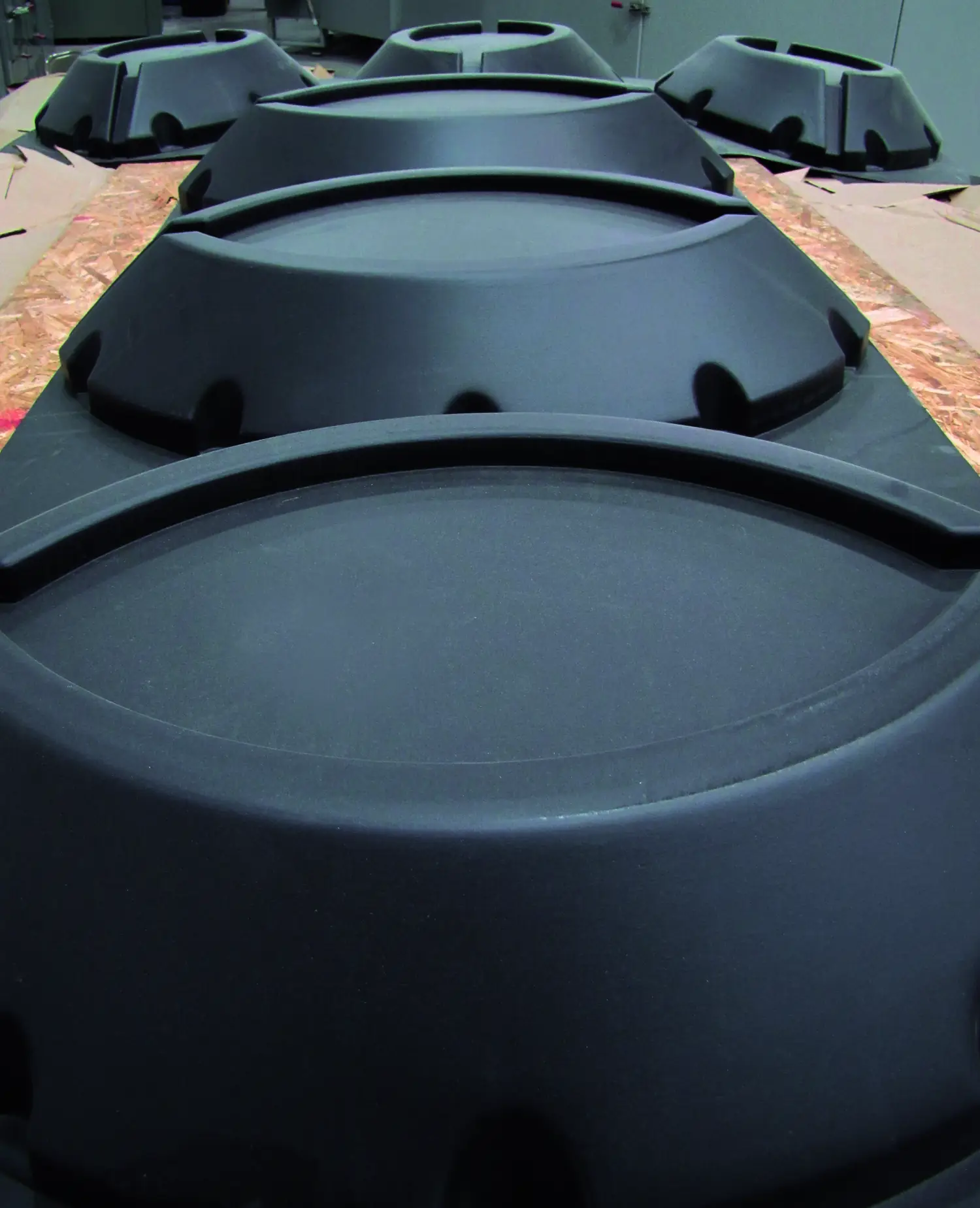 Heavy-gauge thermoformed parts in several materials