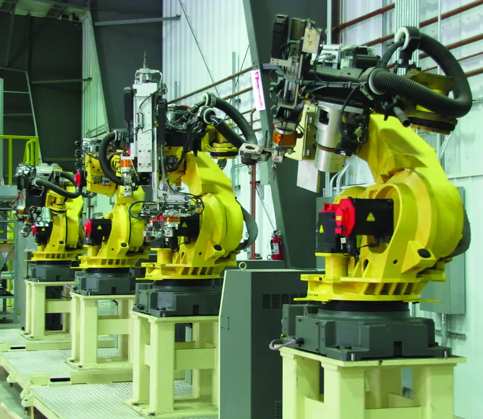 Robotic finishing cell forming medical-grade thermoformed enclosures